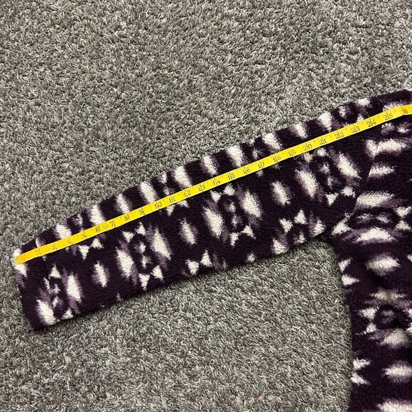 Vintage Fleece Jacket 1/4 Zip Pullover Soft Lightweight y2k Purple Medium - Picture 7 of 8